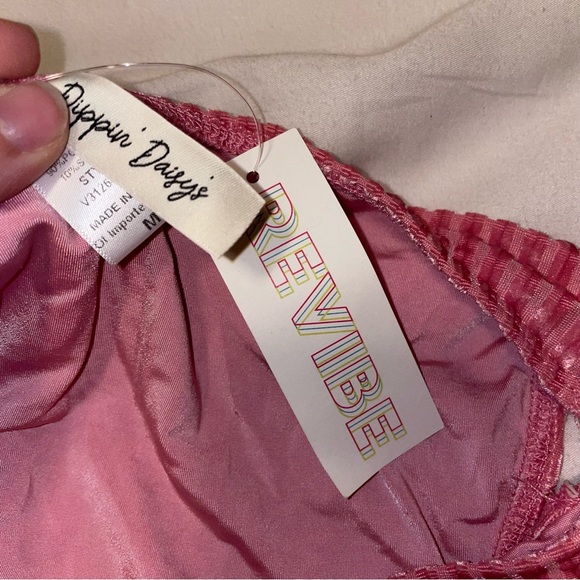 NWT Dippin’ Daisy’s Ribbed Pink Bikini Bottom Size Medium - Picture 4 of 5